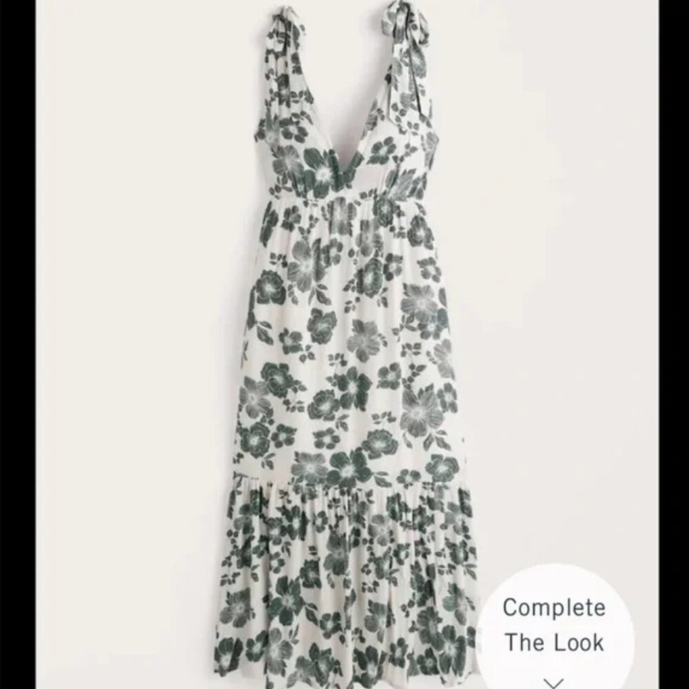 Abercrombie Tie-Strap Babydoll Midaxi Dress